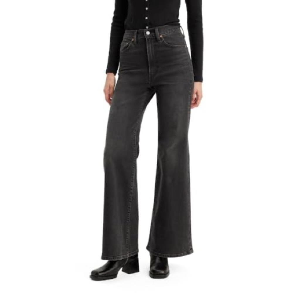 Levi's Black Ribcage Bell Jeans